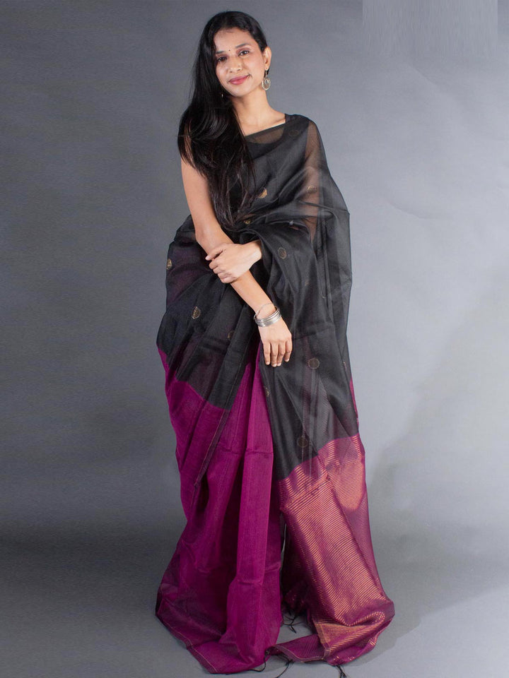 Ball Buti Matka Muslin Silk Saree - 8054 Saree AEVUM 2   