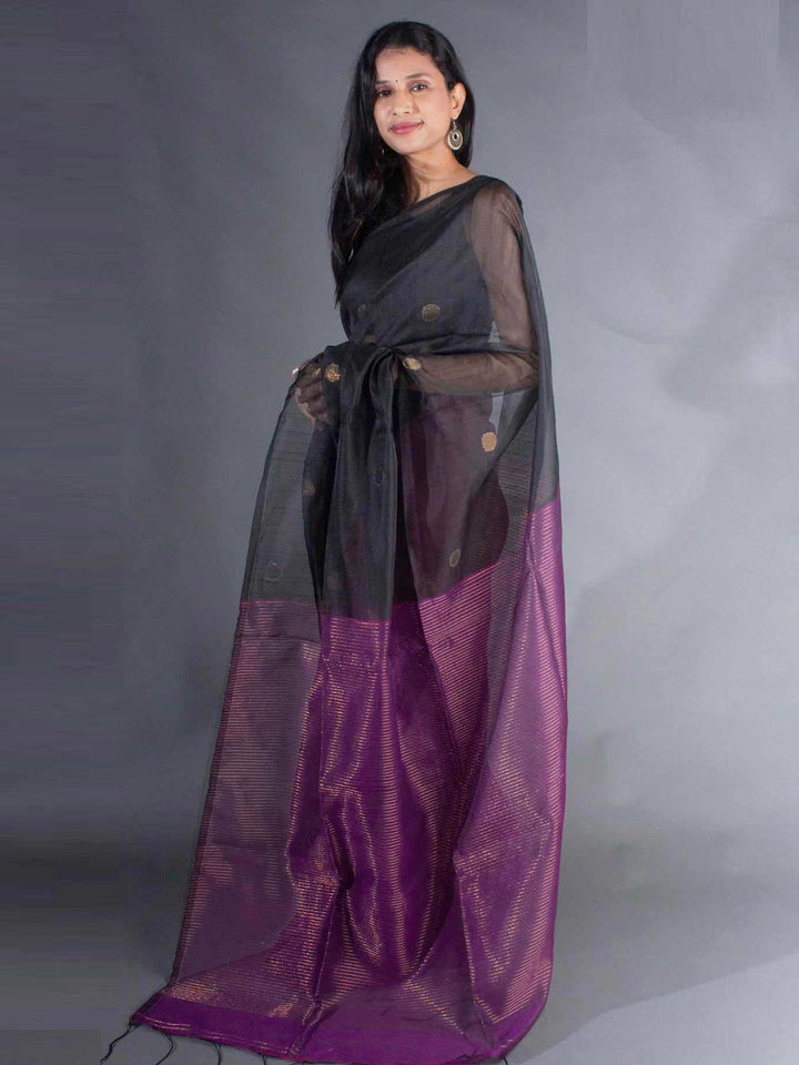 Ball Buti Matka Muslin Silk Saree - 8055 Saree AEVUM 2   