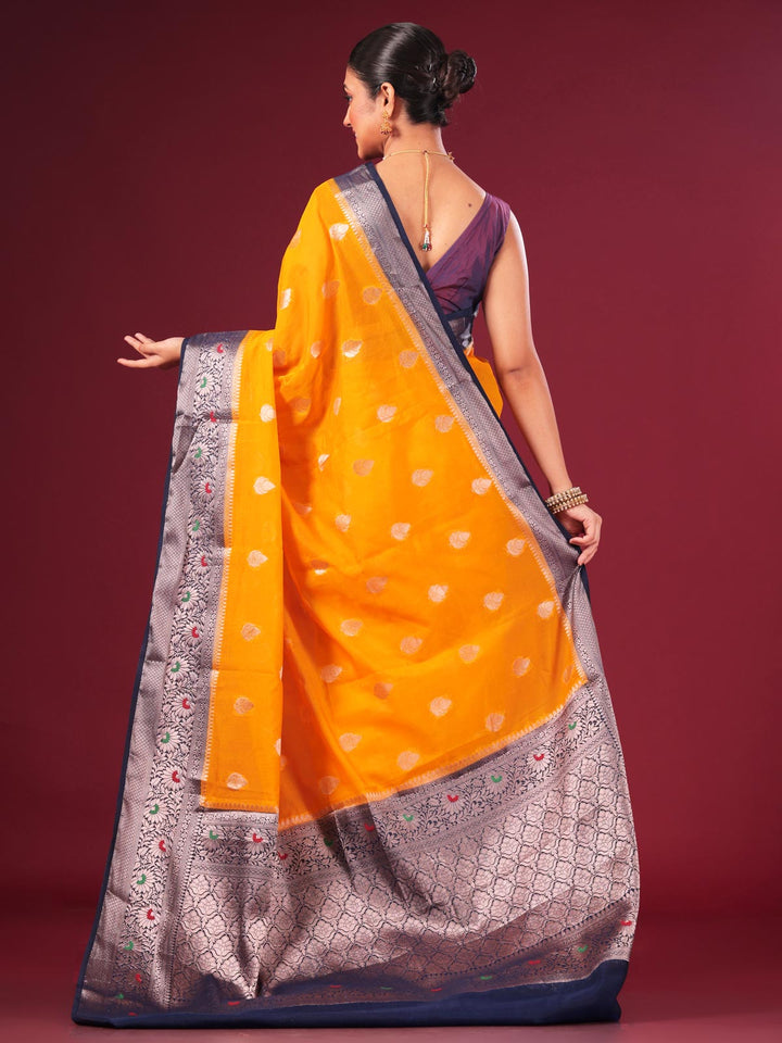 Semi Georgette Soft Banarasi Silk Saree - 8062 Saree AEVUM