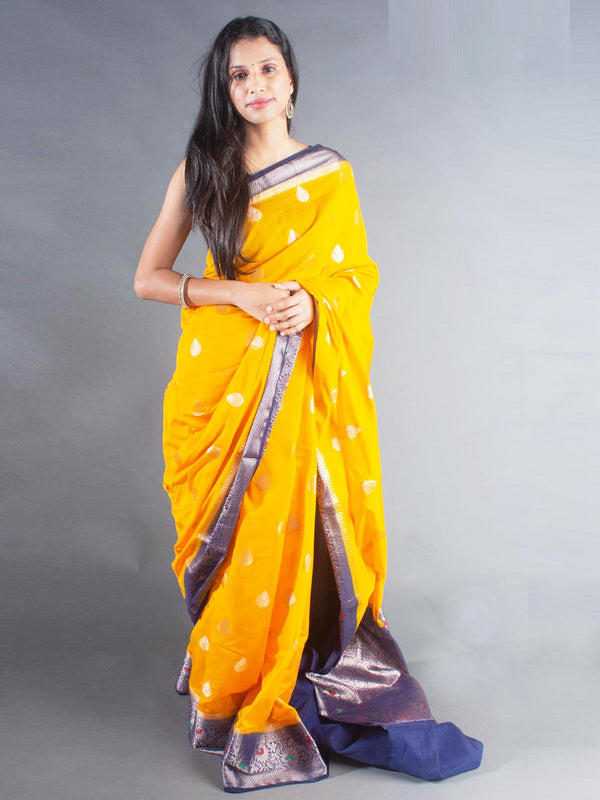 Semi Georgette Soft Banarasi Silk Saree - 8062 Saree Seratuzzama   