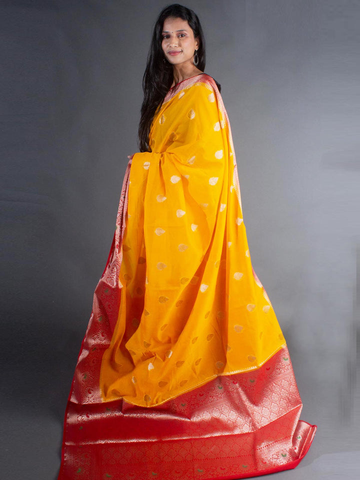 Semi Georgette Minakari Soft Banarasi Silk Saree - 8064 Saree Seratuzzama   