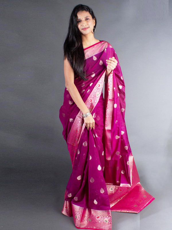 Semi Georgette Soft Banarasi Silk Saree - 8066 Saree Seratuzzama   