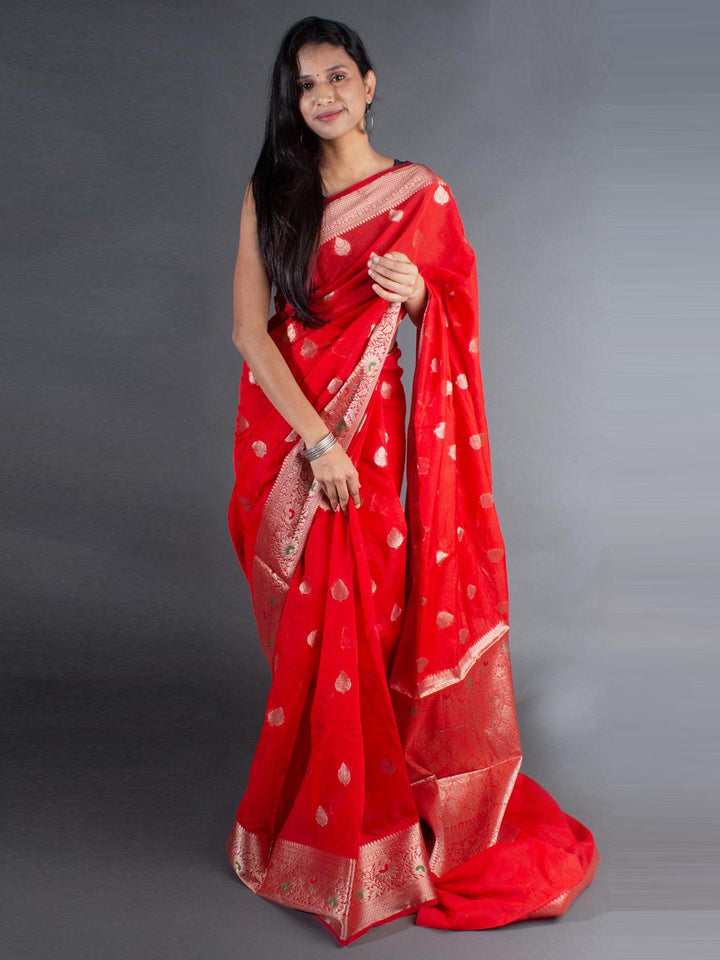 Semi Georgette Soft Banarasi Silk Saree - 8068 Saree Seratuzzama   