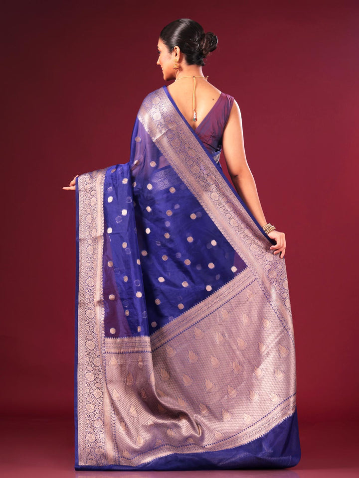 Organza Banarasi Handloom Saree - 8090 Saree AEVUM