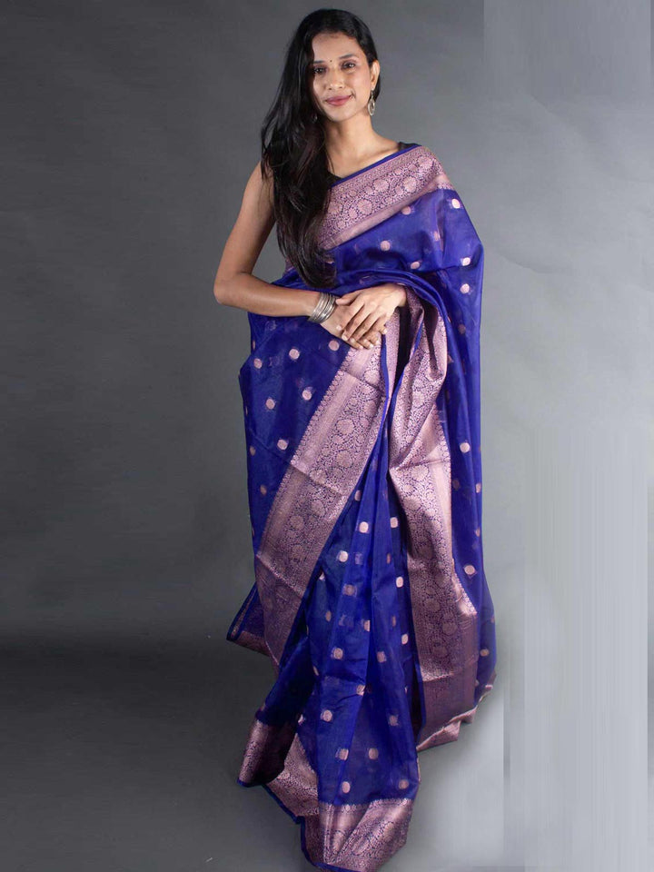 Organza Banarasi Handloom Saree - 8090 Saree Seratuzzama   