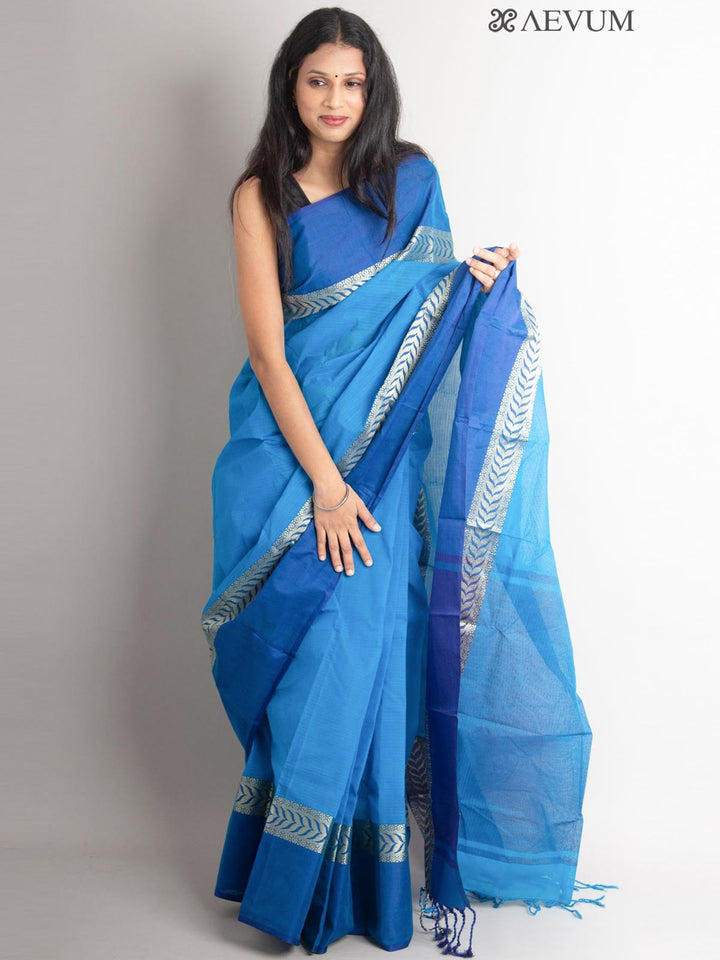 Bangladeshi Cotton Handloom Saree Without Blouse Piece - 0828 Saree AEVUM