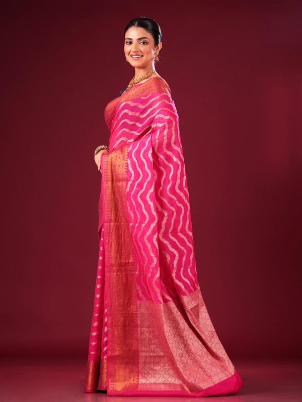 Organza Banarasi Handloom Saree - 8354 Saree AEVUM