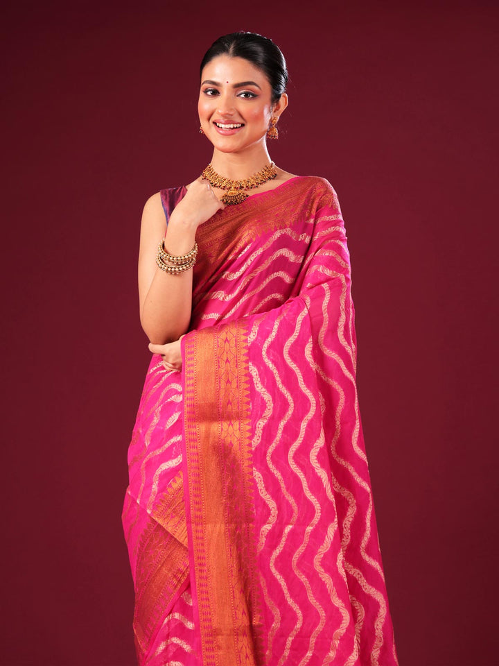 Organza Banarasi Handloom Saree - 8354 Saree AEVUM