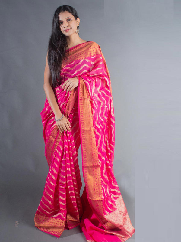 Organza Banarasi Handloom Saree - 8354 Saree Seratuzzama   