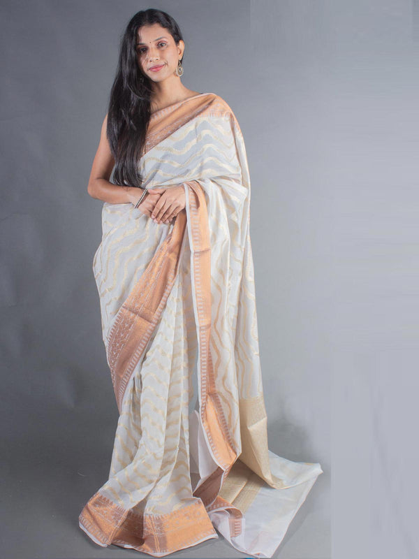 Organza Banarasi Handloom Saree - 8358 Saree Seratuzzama   