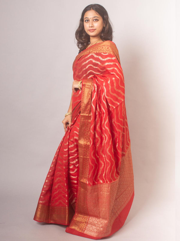 Organza Banarasi Handloom Saree - 8367 Saree AEVUM