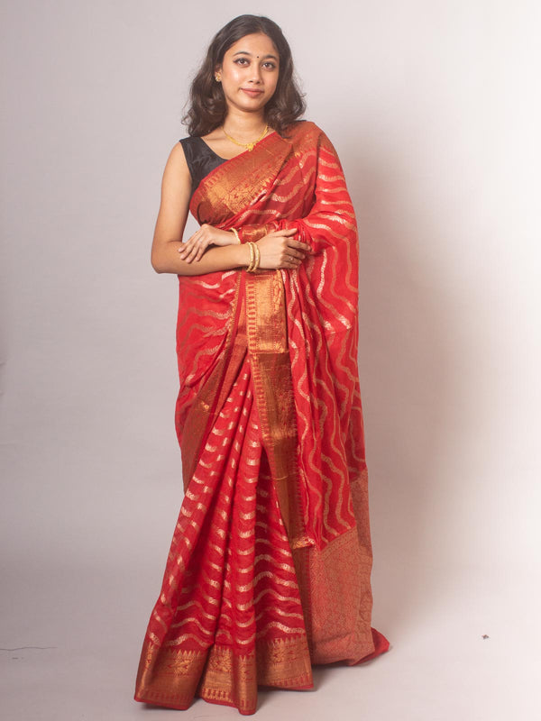 Organza Banarasi Handloom Saree - 8367 Saree Seratuzzama   