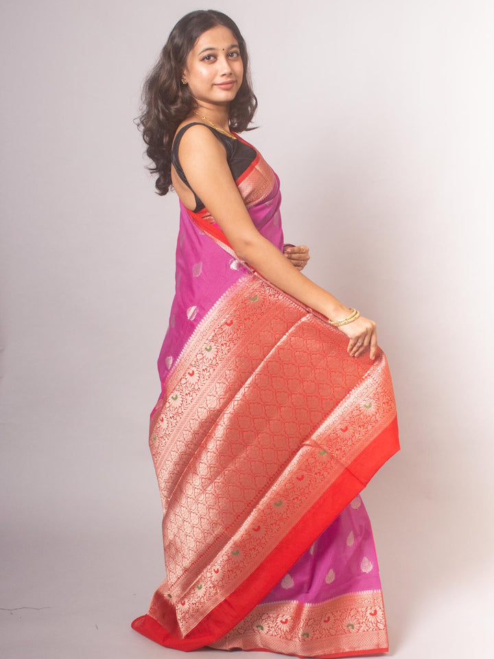 Semi Georgette Soft Banarasi Silk Saree - 8473 Saree Seratuzzama   