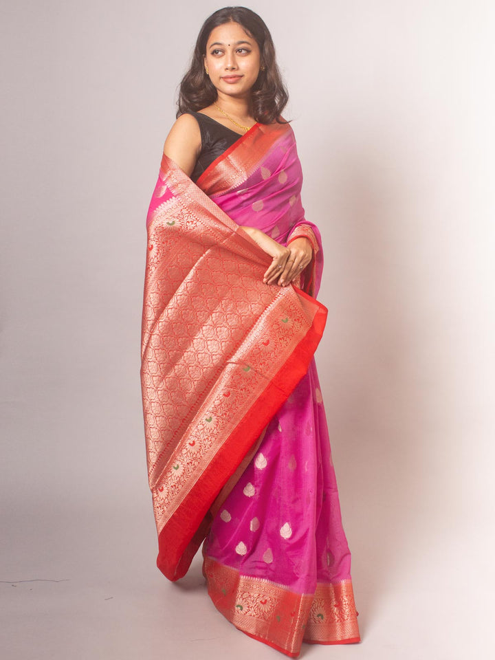 Semi Georgette Soft Banarasi Silk Saree - 8473 Saree Seratuzzama   