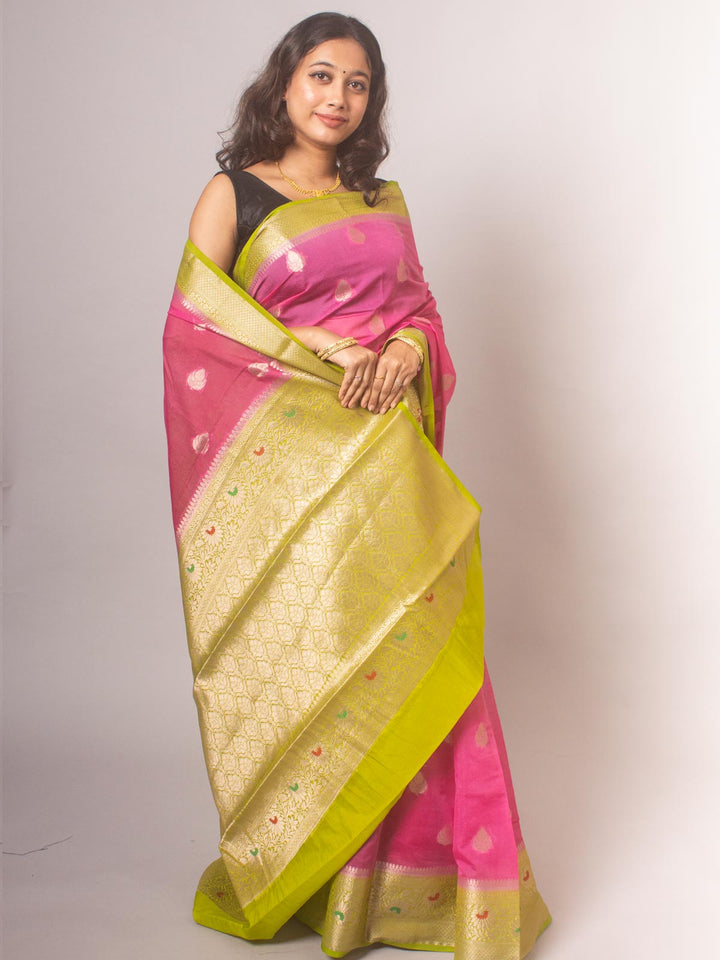 Semi Georgette Soft Banarasi Silk Saree - 8475 Saree Seratuzzama   