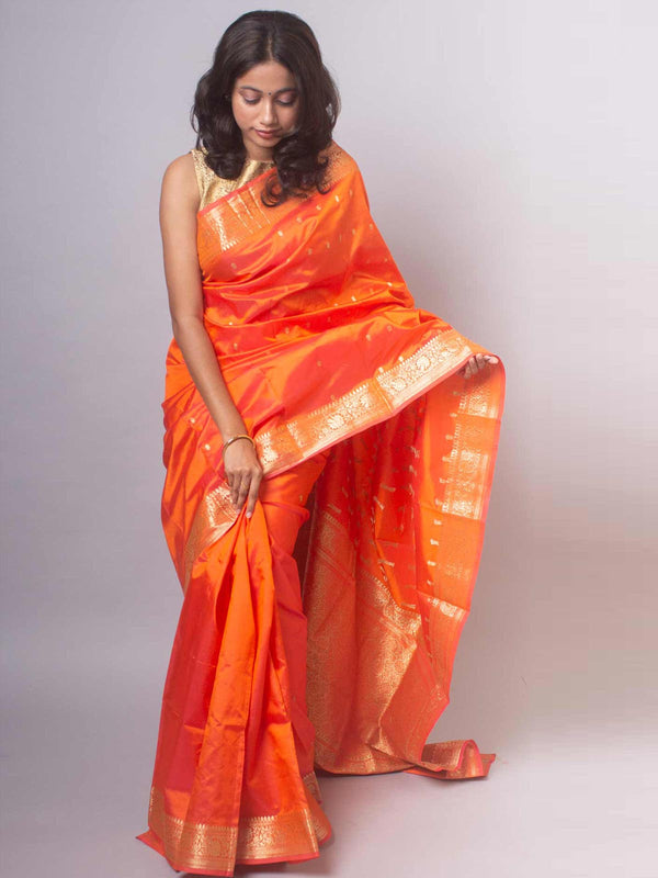 Banarasi Silk Saree with Silk Mark - 8489 Saree AEVUM   