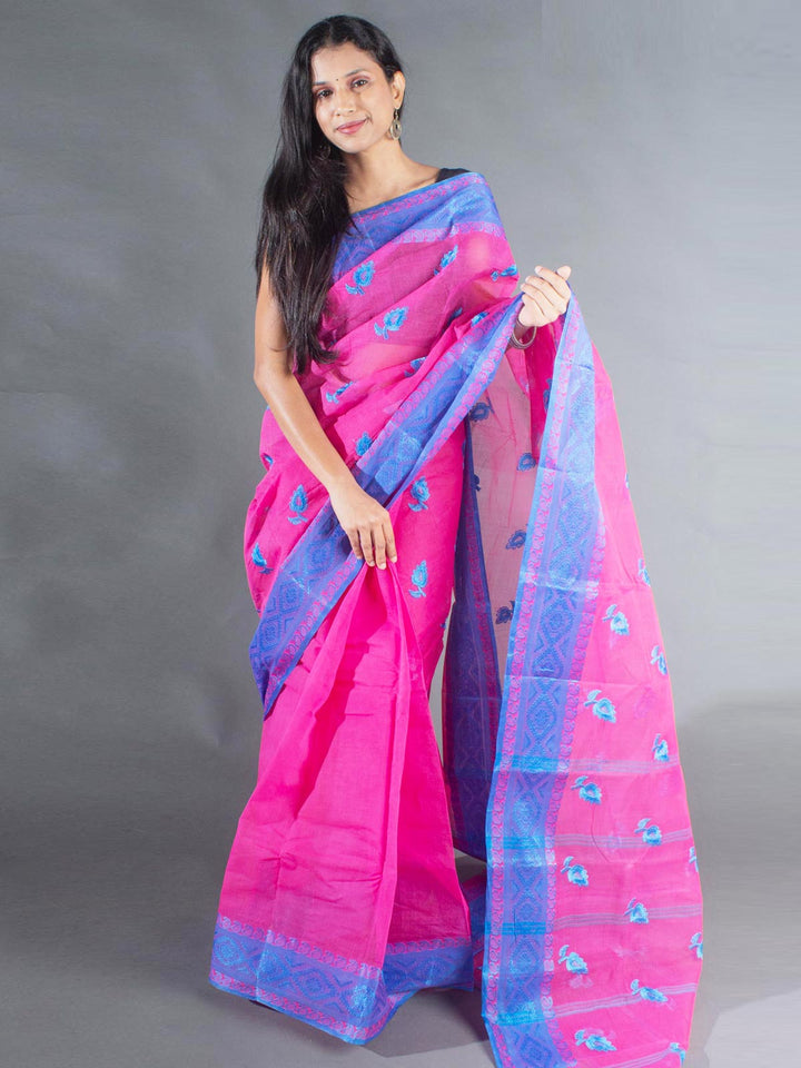 Bengal Cotton Tant Saree with Embroidery - 8639 Saree Riya's Collection