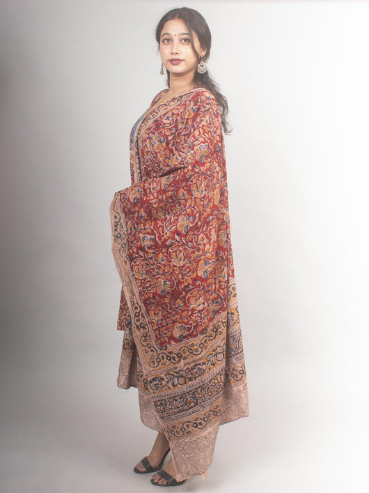 Pure Cotton Kalamkari Kurta Set - 8724 Women's Kurta Set AEVUM 2