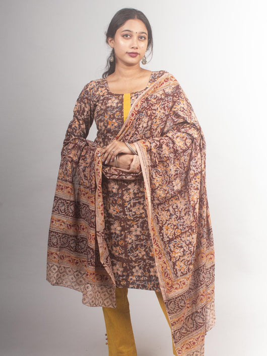 Pure Cotton Kalamkari Kurta Set - 8726 Women's Kurta Set AEVUM 2