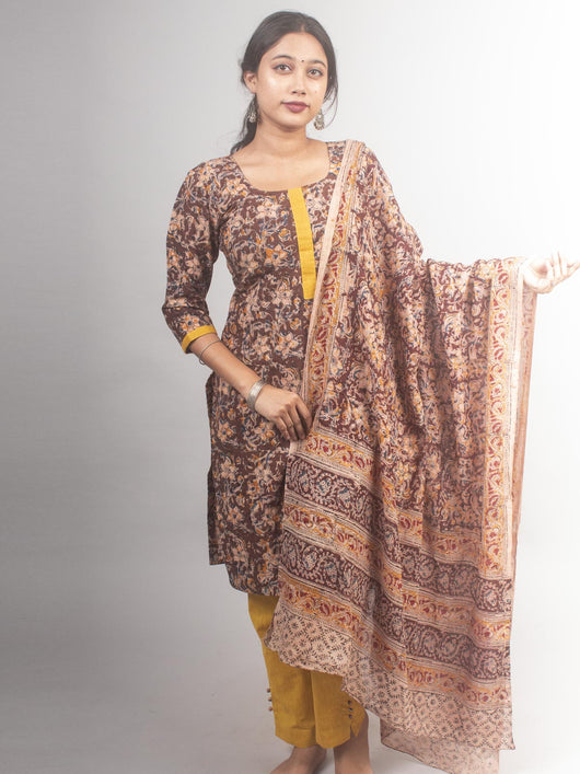 Pure Cotton Kalamkari Kurta Set - 8726 Women's Kurta Set AEVUM 2