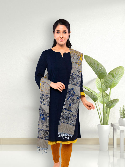 Mangalgiri Cotton Silk Kurta Set - 8742 Women's Kurta Set AEVUM 2   