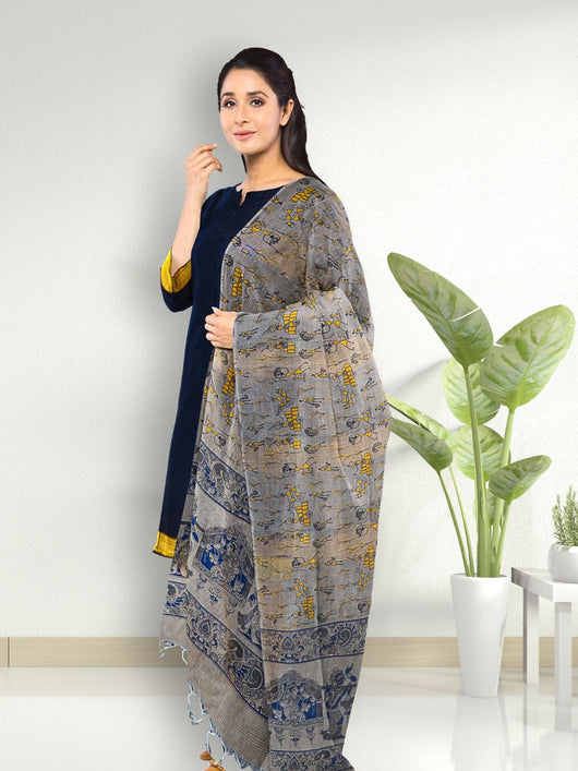 Mangalgiri Cotton Silk Kurta Set - 8742 Women's Kurta Set AEVUM 2   