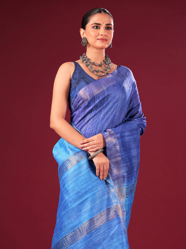 Pure Tussar Gicha Silk Saree with Silk Mark - 8893 Saree AEVUM