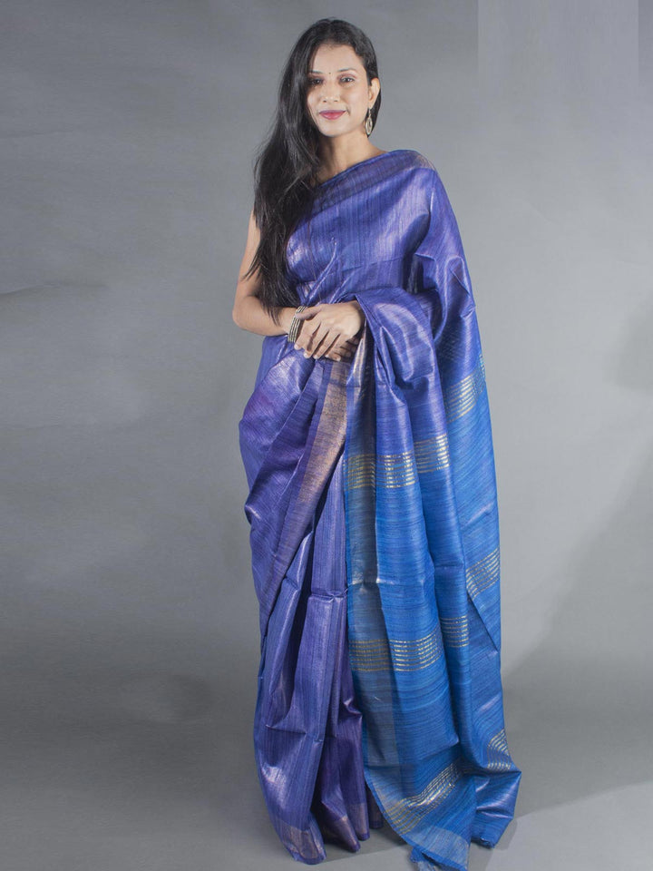 Pure Tussar Gicha Silk Saree with Silk Mark - 8893 Saree Raj   