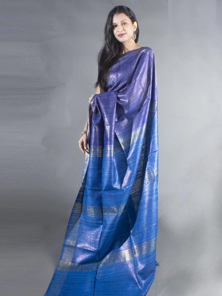 Pure Tussar Gicha Silk Saree with Silk Mark - 8893 Saree Raj   