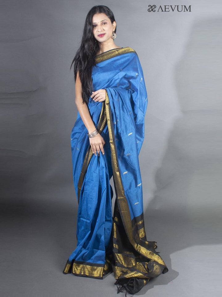 Kalyani South Cotton Silk Handloom Saree with Blouse Piece - 9104 Saree AEVUM