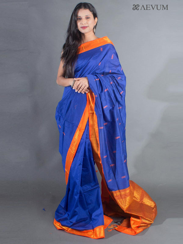 Kalyani South Cotton Silk Handloom Saree with Blouse Piece - 9207 Saree AEVUM