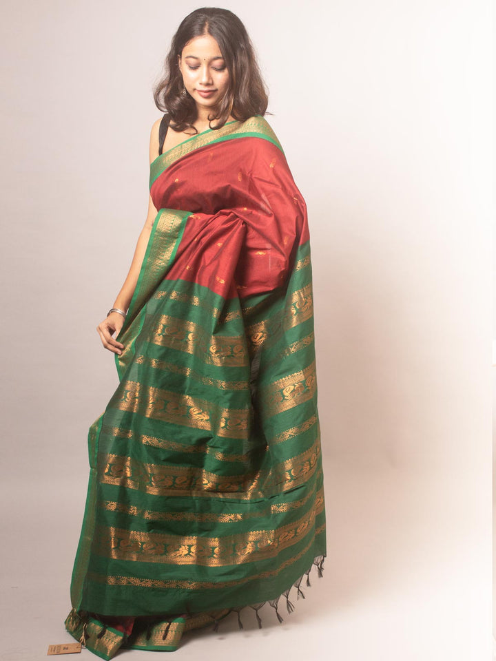 Kalyani South Cotton Silk Handloom Saree - 9208 Saree SSH   