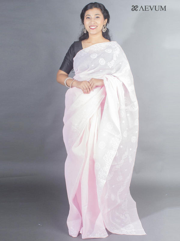 Hand Embroidered Lucknowi Chikankari Saree - 9224 Saree AEVUM