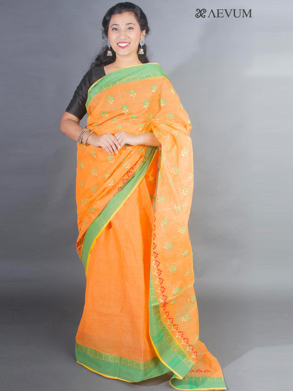 Bengal Cotton Tant Saree with Embroidery - 9494 Saree Riya's Collection   