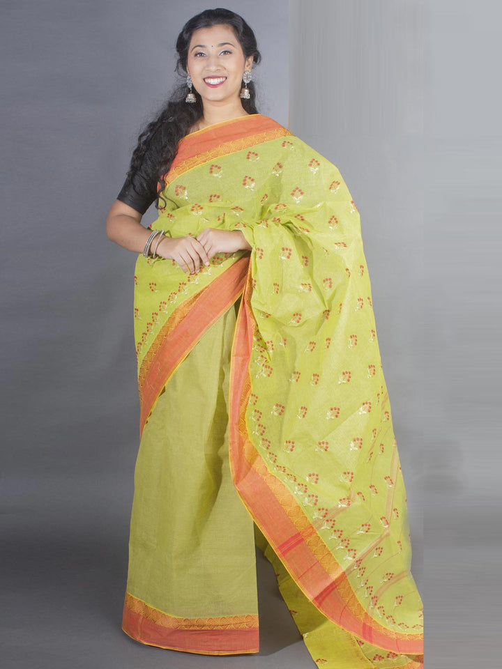 Bengal Cotton Tant Saree with Embroidery - 9495 Saree AEVUM