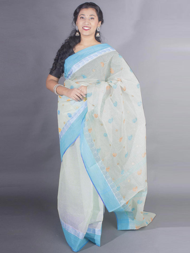 Bengal Cotton Tant Saree with Embroidery - 9499 Saree Riya's Collection