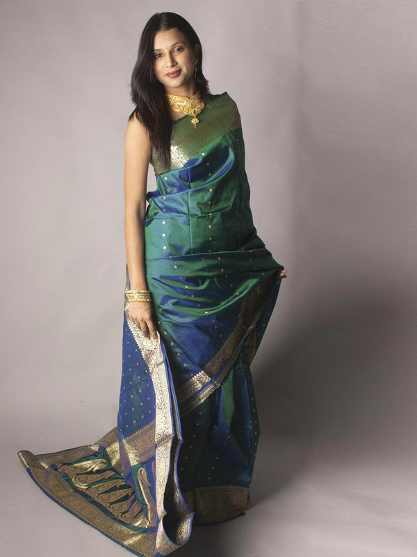 Banarasi Silk Saree with Silk Mark - 9759 Saree AEVUM   