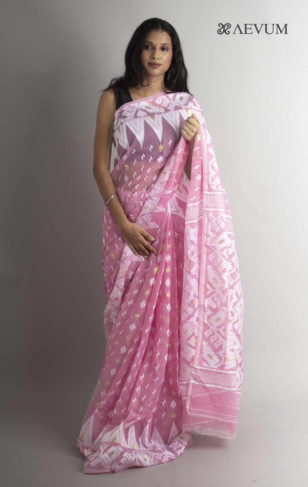 Soft  Dhakai Jamdani without Blouse Piece - 0445 Saree Anita Kuthir   