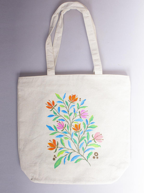 Hand Painted Women's Tote bag - 21117 Bags reema   