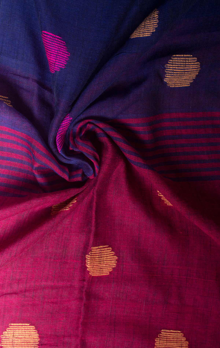 Bengal Cotton Khaadi Handloom Saree with Blouse piece - 0890 Saree Ashoke Pal   