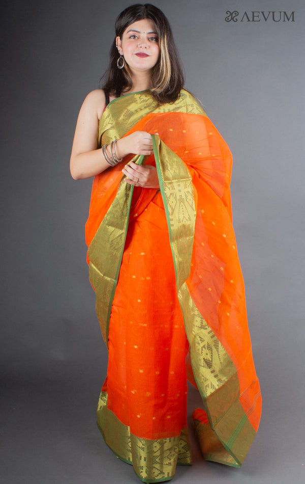 Bengal Cotton Zari Tant Handloom Saree Without Blouse Piece - 0022 Saree Ashoke Pal   