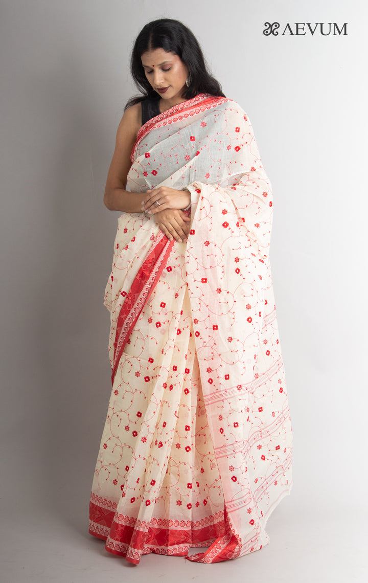 Bengal Cotton Tant Saree with Embroidery - 0464 Saree Riya's Collection   