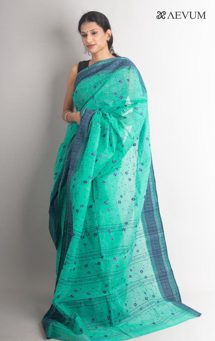 Bengal Cotton Tant Saree with Embroidery - 0722 Saree Riya's Collection   