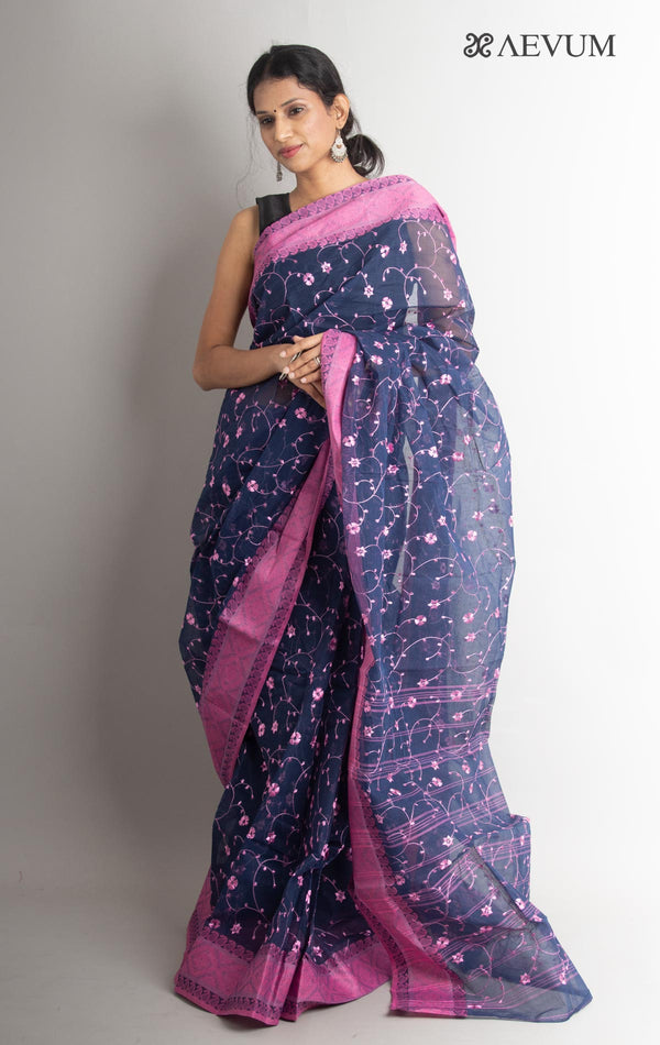 Bengal Cotton Tant Saree with Embroidery - 0723 Saree Riya's Collection   