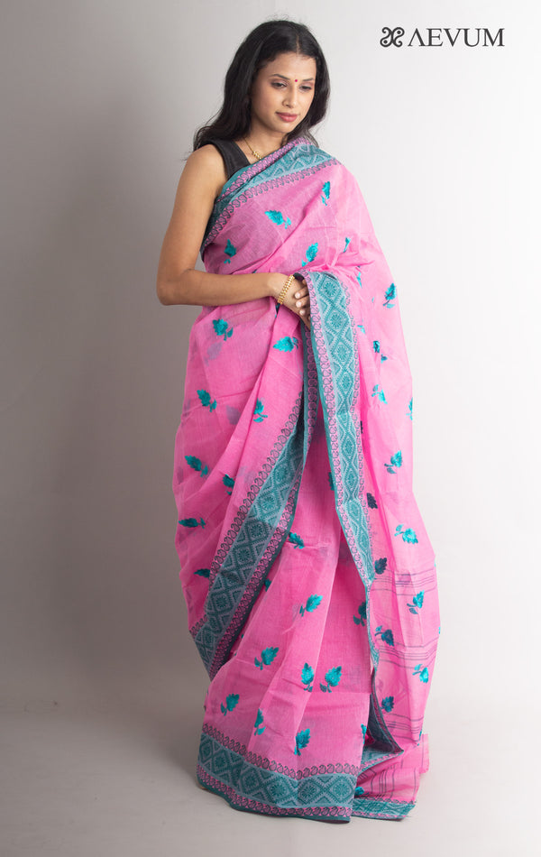 Bengal Cotton Tant Saree with Embroidery - 0724 Saree Riya's Collection   