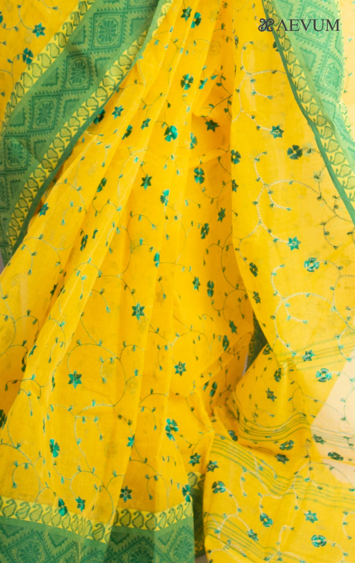 Bengal Cotton Tant Saree with Embroidery - 0804 Saree Riya's Collection   