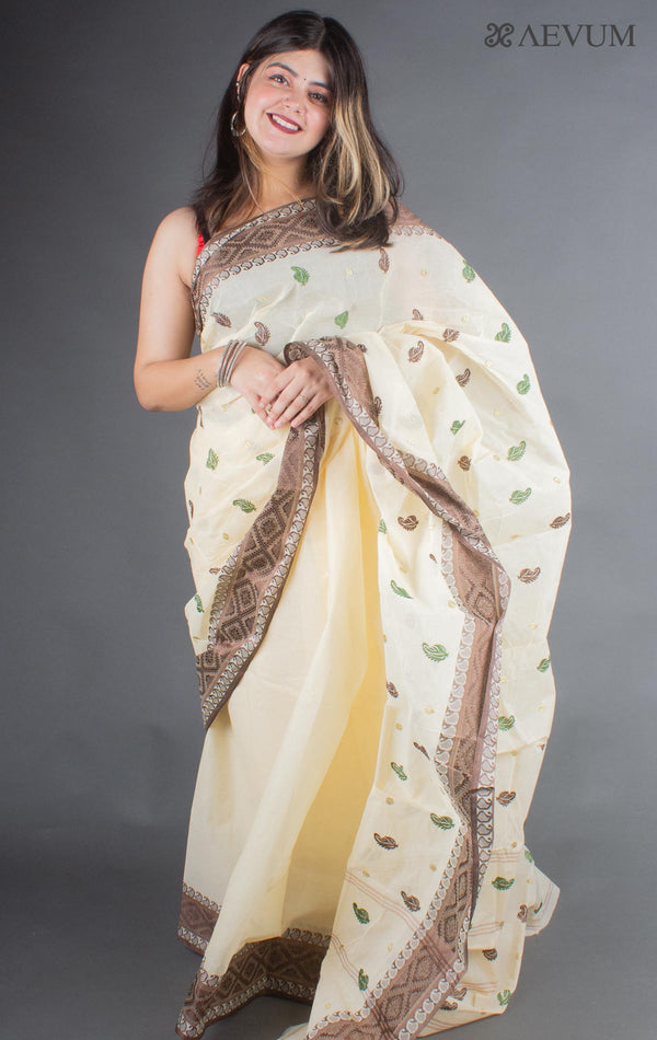 Bengal Cotton Tant Saree with Embroidery - 1434 Saree Riya's Collection   