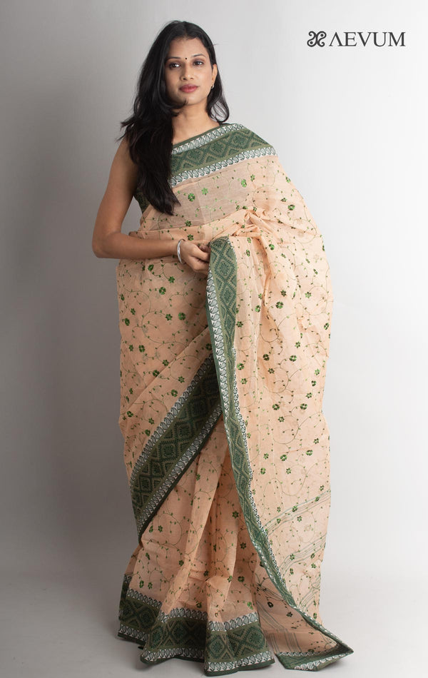 Bengal Cotton Tant Saree with Embroidery - 1436 Saree AEVUM   