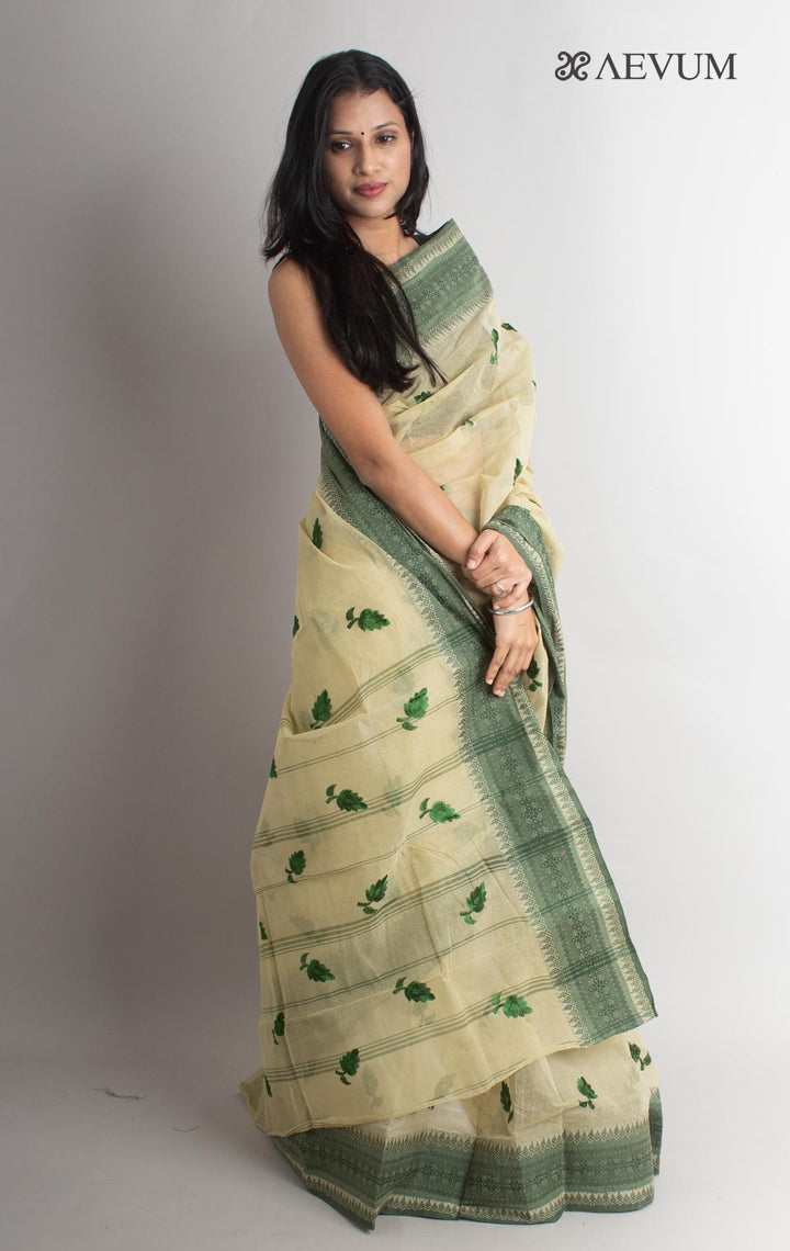 Bengal cotton Tant Saree with Embroidery - 1437 Saree Riya's Collection   