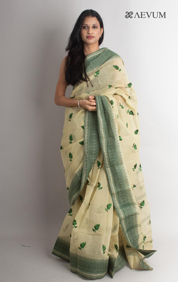 Bengal cotton Tant Saree with Embroidery - 1437 Saree Riya's Collection   